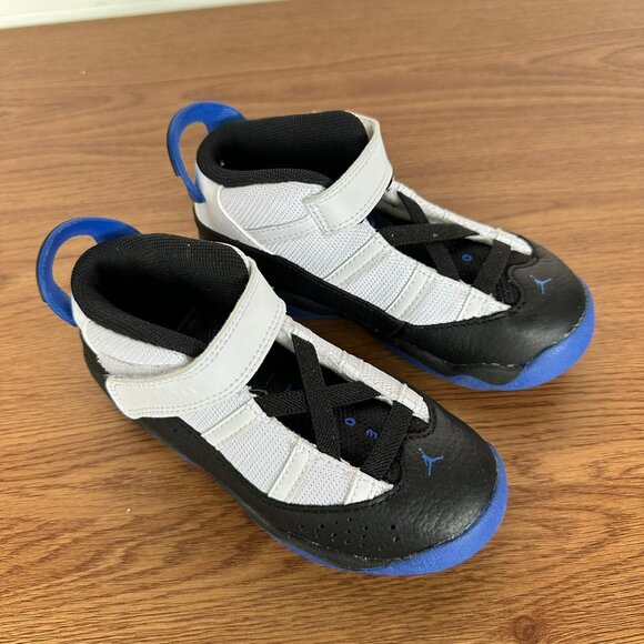 ⭐Rare Nike Jordan 6 Rings TD TODDLER Sz 10C Shoes Sneakers White Blue 323420-142 - Picture 3 of 8